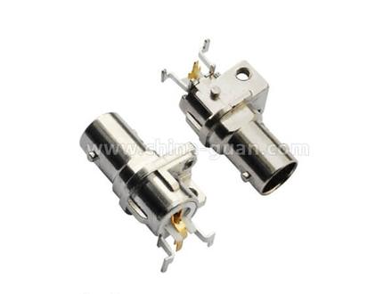 BNC female right-angle PCB mount connector