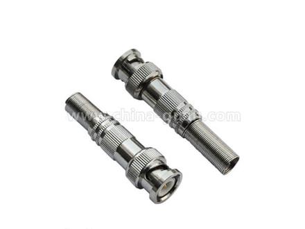 BNC male straight connector, 50 Ω, zinc alloy