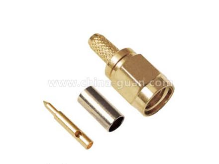 SMA male straight crimp connector