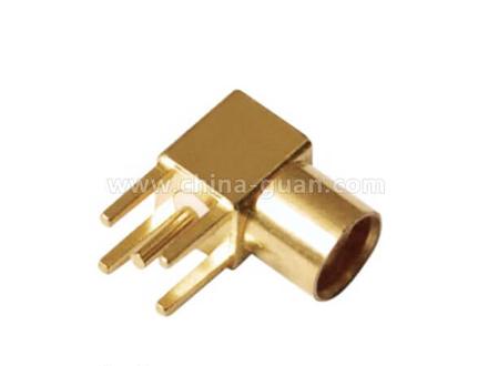 MCX female right-angle PCB mount connector