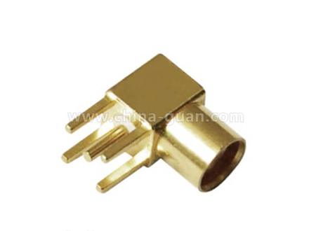 MCX coaxial right-angle PCB mount connector