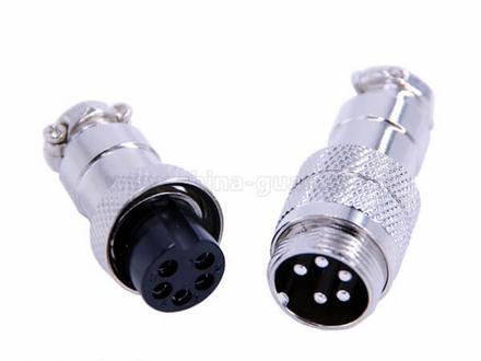 GX16 coaxial straight connector, waterproof