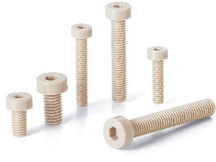 resin screw PEEK / low head hex socket bolt